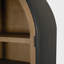 Sloan 47.5l X 18.0w X 85.5h Dark Wood W/black Metal Frame Arch Cabinet-1657797176
