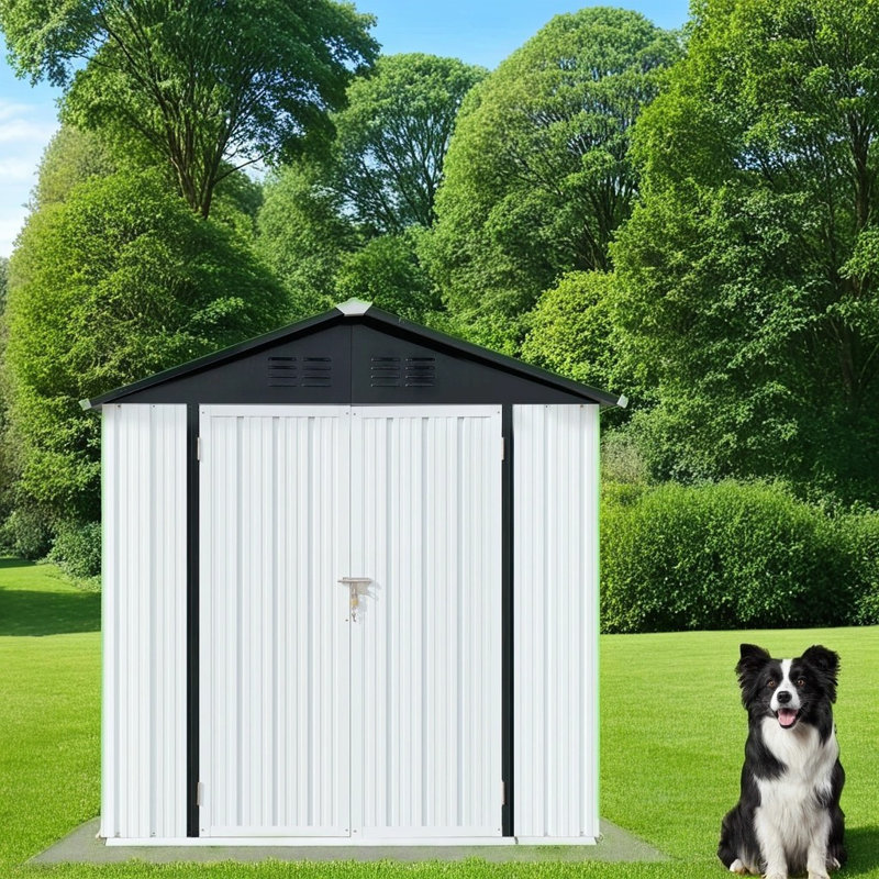 Garden-Friendly Outdoor 6 ft. W x 4 ft. D Metal Storage Shed