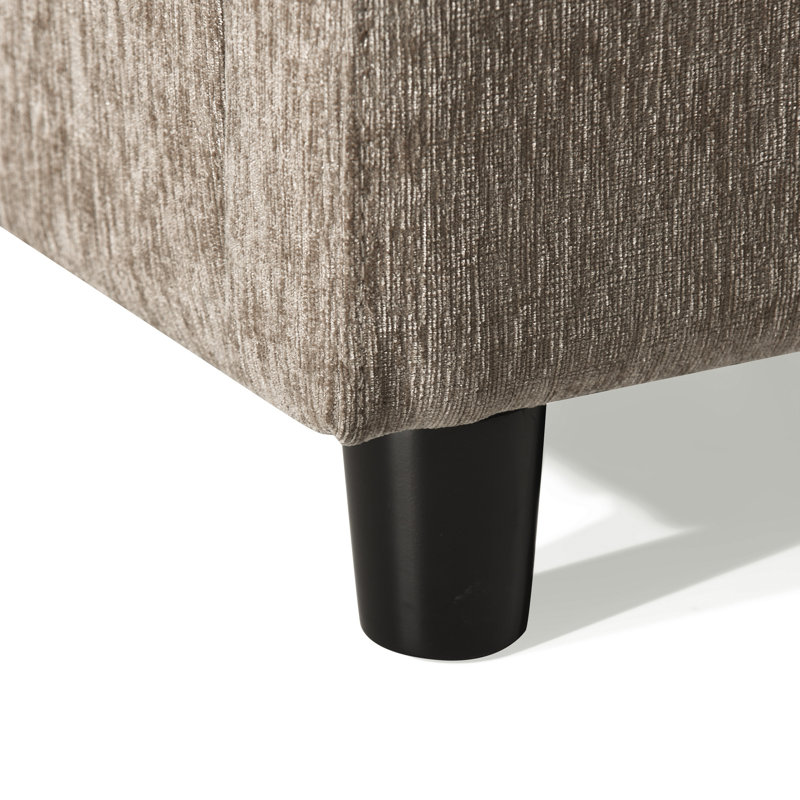 Fauteuil club Holasek, Polyester beige foncé