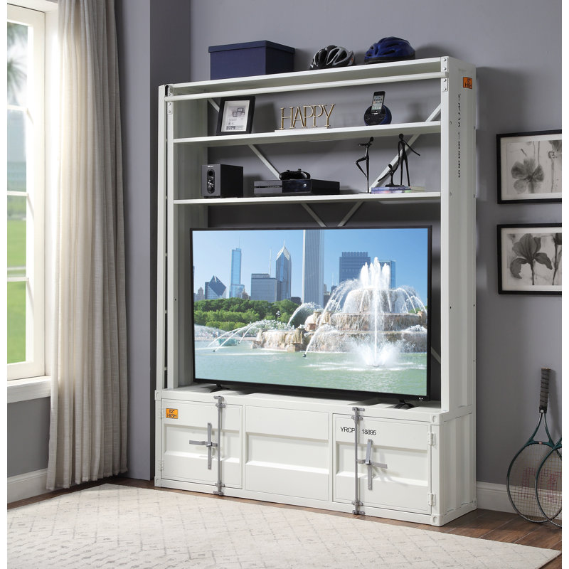 White Finish Bookcase W/Ladder, White