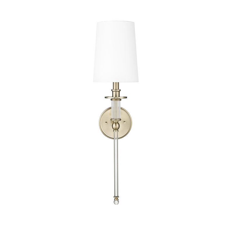 Applique murale à bougie haute 1 lumière Jeannice, Modern Gold