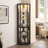 Lighted Corner Curio Cabinet - Elegant Glass Display Case For Living Room & Bar Storage - Perfect For Antique Collections & Wine - Includes Built-In Lighting