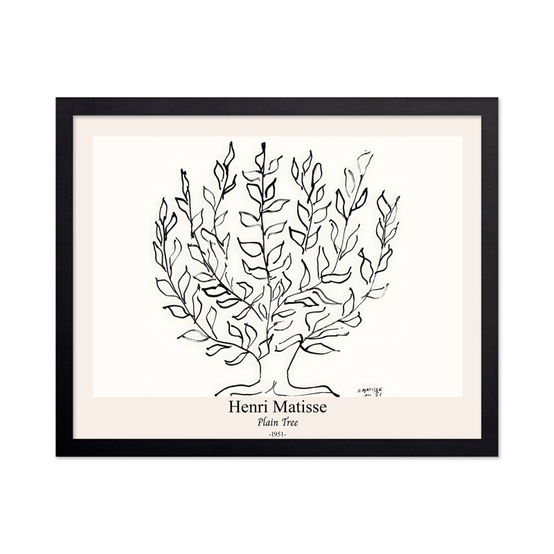 Henri Matisse - Arbre ordinaire, H 11 po x l 14 po, Affiche, Sans cadre