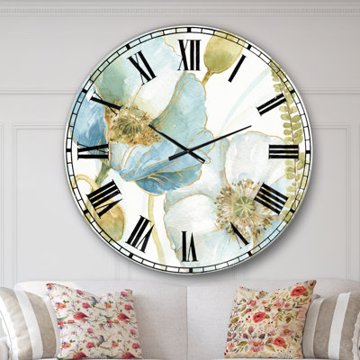 My Greenhouse Cottage Flowers III - Horloge murale traditionnelle