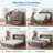 Queen Murphy Bed Cabinet With USB Charging Station & Privacy Drawer For Guest Room-639149885