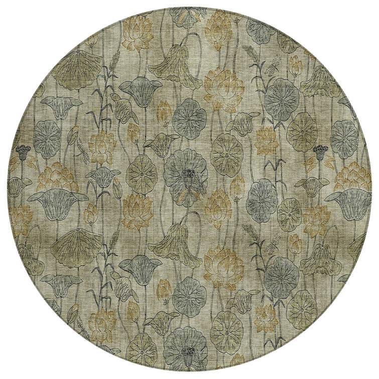 Machine Washable Indoor/Outdoor Jocelyn ACN2128 Floral Rug