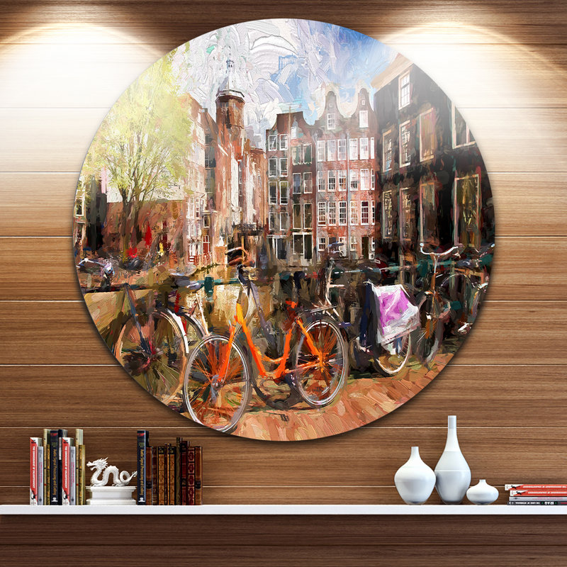 « amsterdam city work », reproduction d’art, H 23 po x l 23 po x P 1 po, Métal