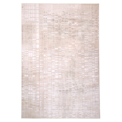 Bungalow Rose Beige Machine Washable Area Rug – Non-Slip, Stain Resistant, GRS Certified, for Bedroom, Living & Dining