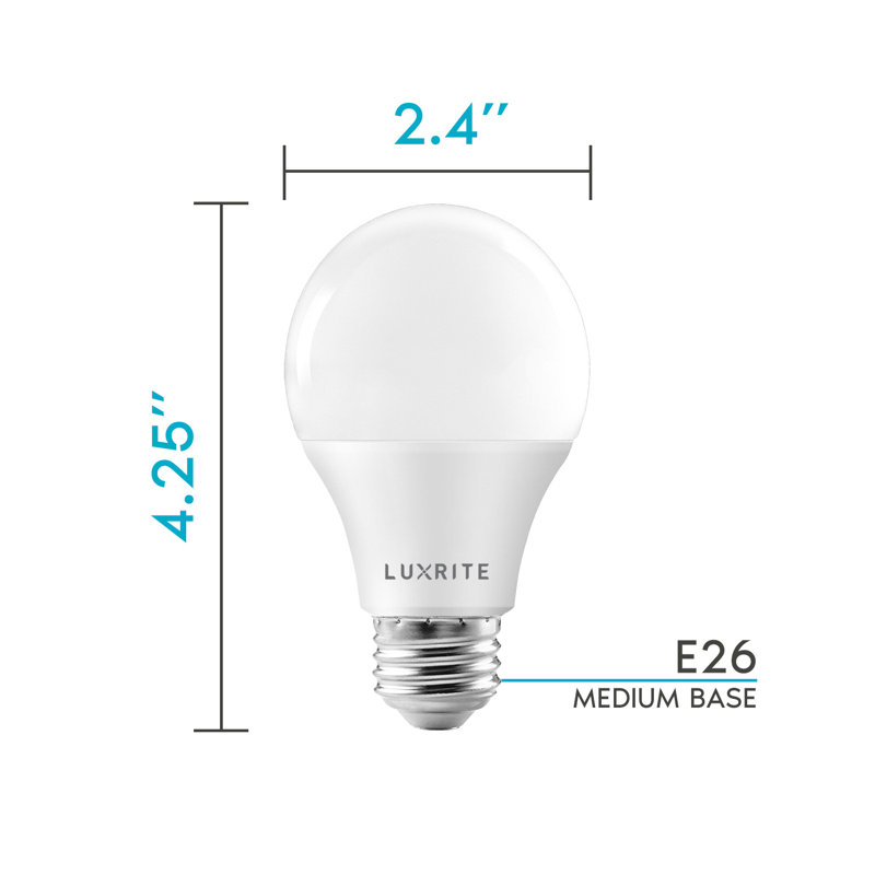9 W (équivalent à 60 W), ampoule DEL A19 à intensité variable, culot moyen E26 (standard), 2700 K, 9