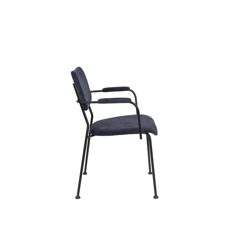 Benson Upholstered Arm Chair, Dark Blue
