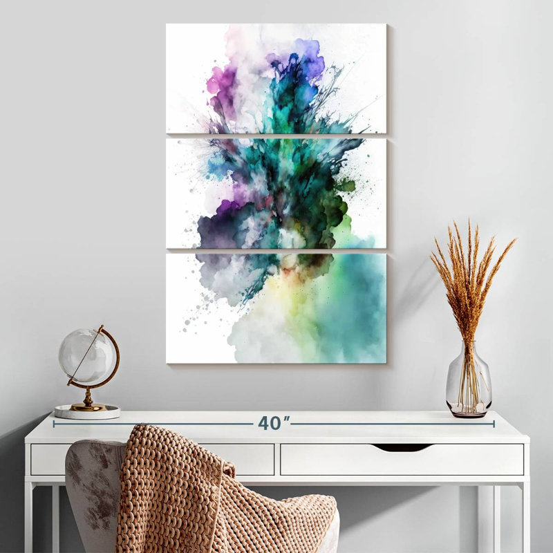 Avery Green Smoke Splash, 32" H x 20" W