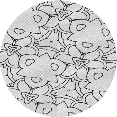 Tapis abstrait blanc / noir