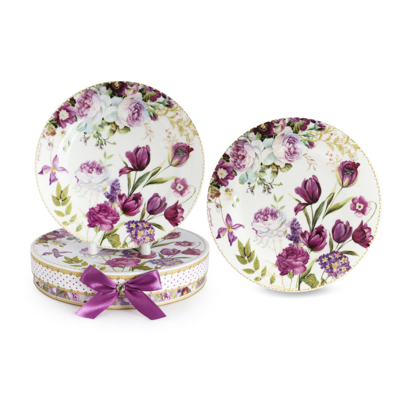Cake Plate Tulip In Gift Box
