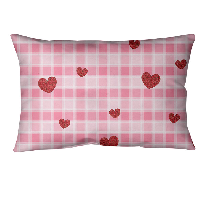 Coussin lombaire 14 po, Rose foncé / rouge foncé