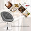 Ensemble de 2 tabourets de bar pivotants Ebern Designs avec dossier capitonné rond gris