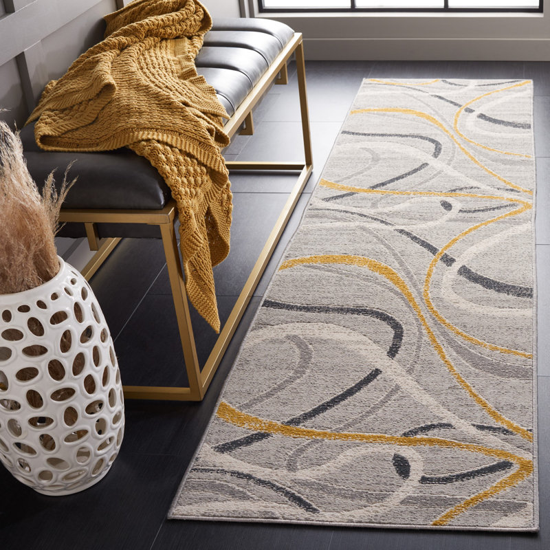 Henrieke Performance Abstract Rug, Runner 2'2" x 8'