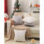 Ensemble de 2 housses de coussin pour sapin de Noël de 18 po x 18 po, couvre-oreillers en fausse fourrure en forme d'arbre de Noël 3D pour canapé, canapé, salon, décoration de vacances d'hiver, maison de campagne (blanc)-121330364