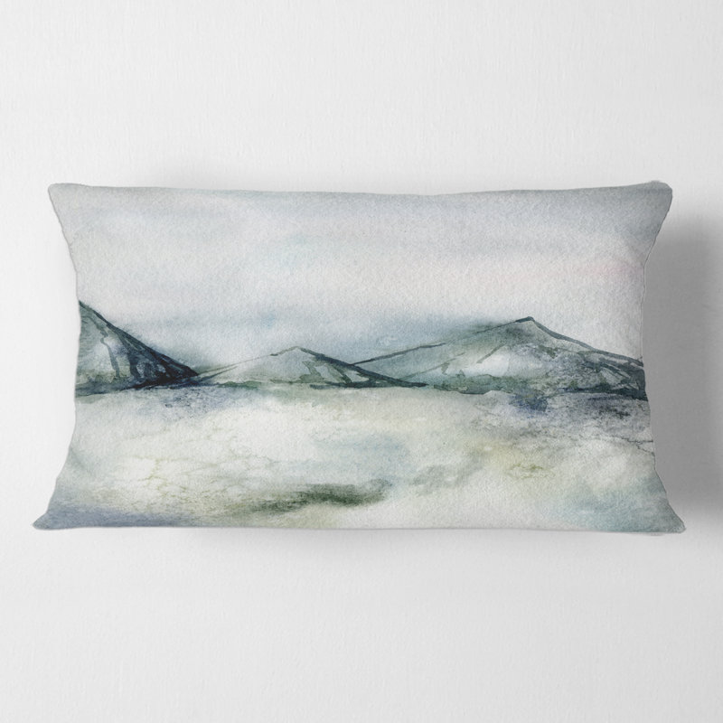 Housse de coussin rectangulaire et insert Minimalistic Mountain Landscape