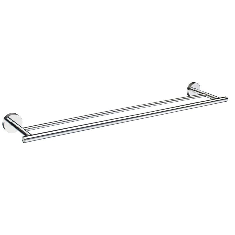 Barre à serviettes double Home Collection, Chrome poli