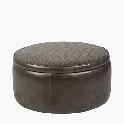 80cm Wide Round Cocktail Ottoman with Storage
