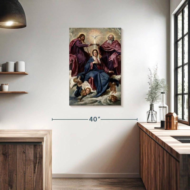 Leisha, couronnement de la Vierge 1635-36, H 36 po x l 24 po