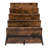 Industrial 5-tier Wall Mounted Ladder Bookcase - Open Shelf Bookshelf With Metal Frame, Rustic Brown Wood & Black, 23.6”l×11.8”w×70.9”h