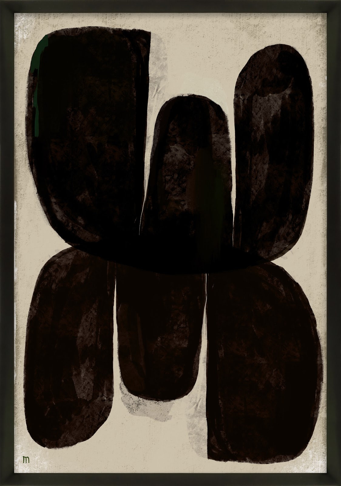 Night Butterfly Print, Black, 50" H x 35" W x 1.25" D