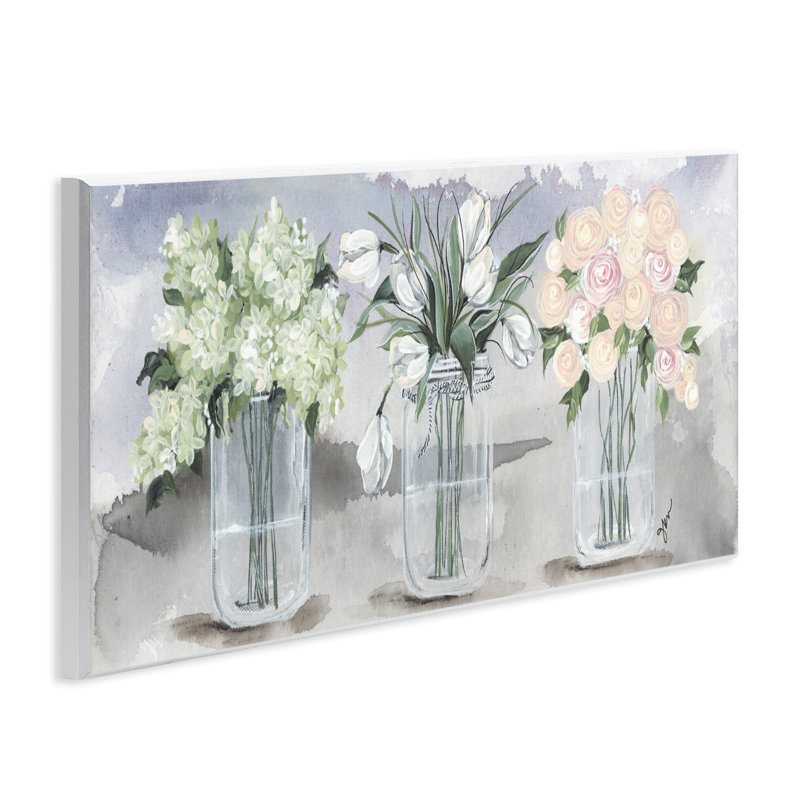 «Mason Jar Flower», plaque murale par Aquarelle