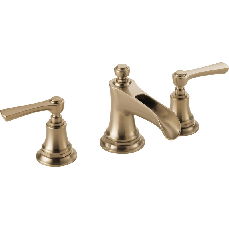 Rook® Widespread Bathroom Faucet with Drain Assembly, 1.2, Lever, Luxe Gold
