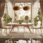 Rectangular Artificial Marble Dining Table Set