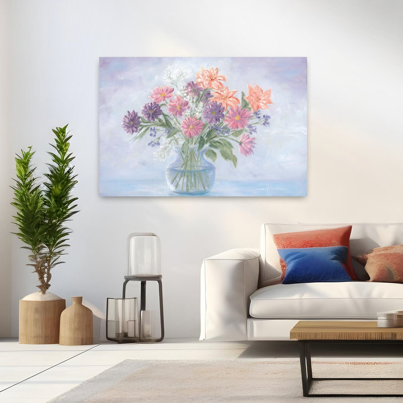 Visions of Spring, art abstrait contemporain, H 32 po x l 48 po