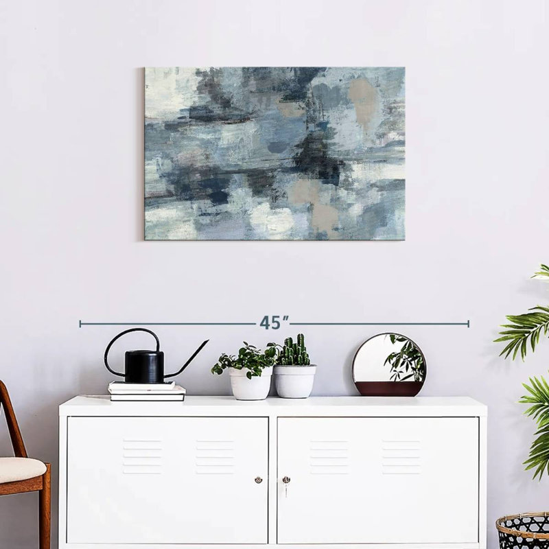 «In the Clouds Indigo And Grey Crop», reproduction sur toile, L 20 po x H 30 po