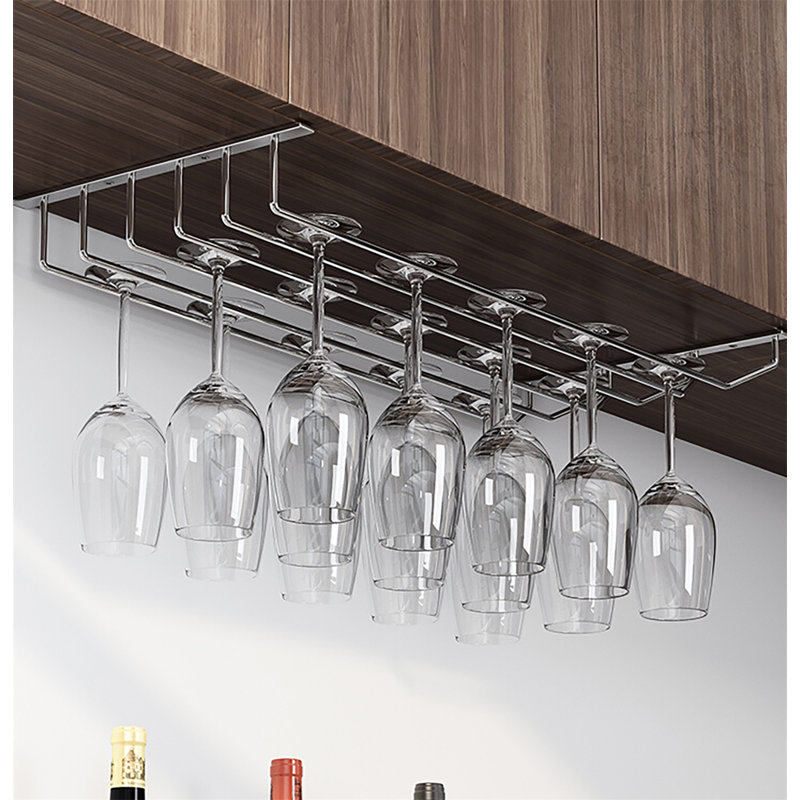 Support à verres à vin suspendu Home, H 1,57 po x l 11,02 po x P 12,99 po
