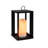 Siroco Portable LED Lantern Lamp with Flame Effect or Static Light, Wireless & Rechargeable Battery