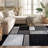 Astika Woven Geometric Gray/White/Black Area Rug - Modern Rectangles Polypropylene Carpet for Living Room, Bedroom, or Office-1688197385