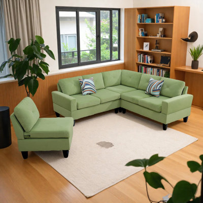 L Shaped Sectional Couch, Modular Corner Sofa 6 Seat Sectional Sofa For Living Room