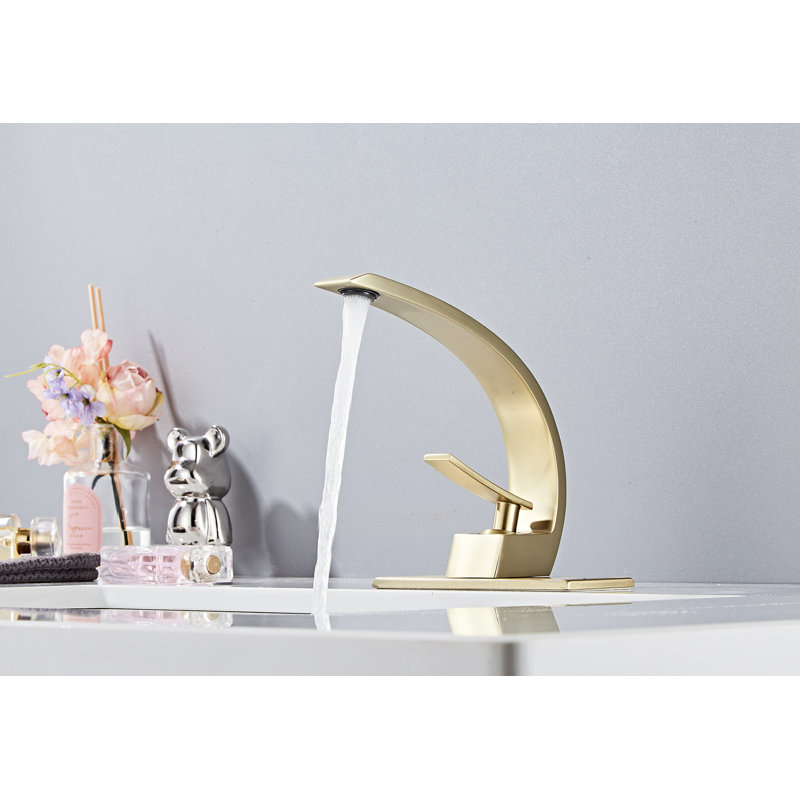 Single Hole Faucet Single-handle Bathroom Faucet, Brushed Gold
