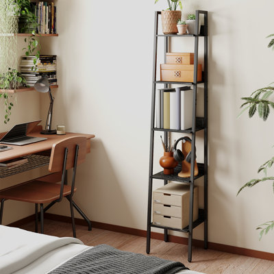 Maurus Steel Ladder Bookcase, Bookself for Home Office