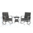 Baecher 2-Person Wicker Rocking Outdoor Seating Group with Glass-Top Side Table-423880891