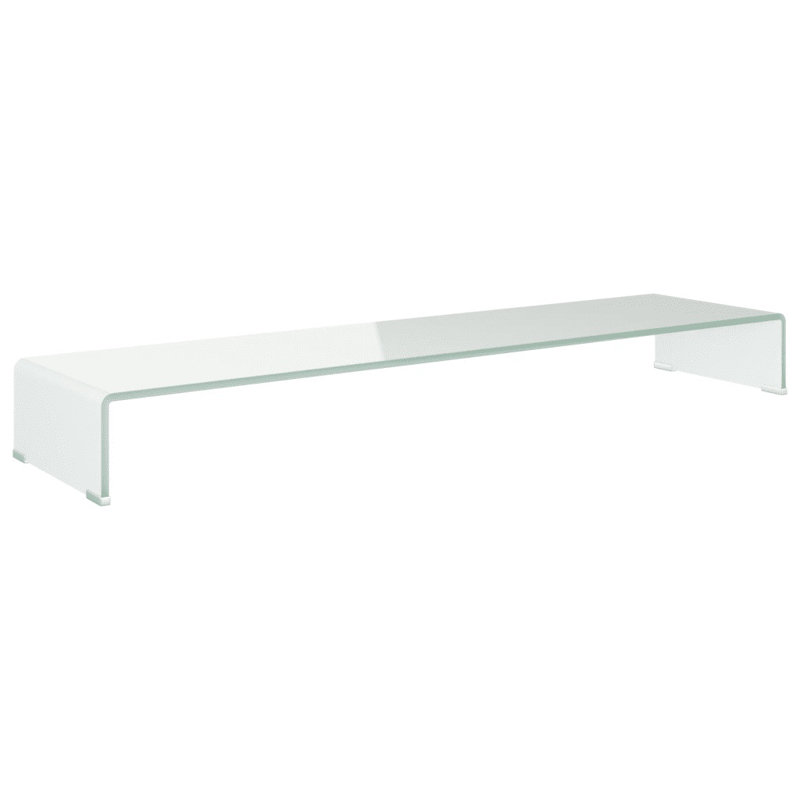 Wakeland TV Stand/Monitor Riser Glass, Transparent, 120cm