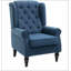 Fauteuil d'appoint capitonné à dossier haut