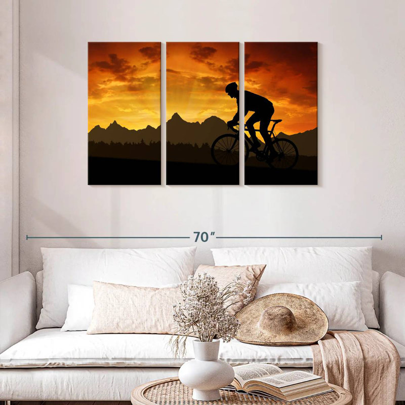 Senne Sunset Cycling, 28" H x 45" W