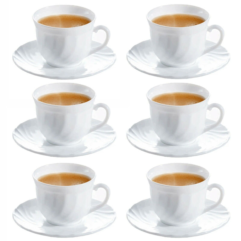 Glass Teacup and Saucer