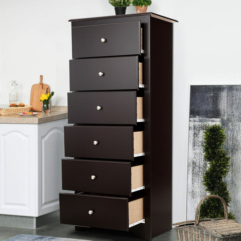 Badamo 23.5'' W 6 - Drawer Dresser, Brown