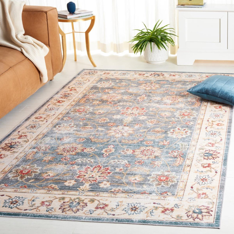 Arizona Jewel Machine Washable Non-Slip Area Rug In Grey & Beige, Rectangle 183 x 274 cm