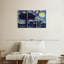 «Elephant Family Starry Night», reproduction sur toile-92760964