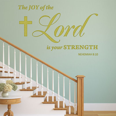 Décalcomanie murale nehemiah 8:10 pour le plaisir du seigneur