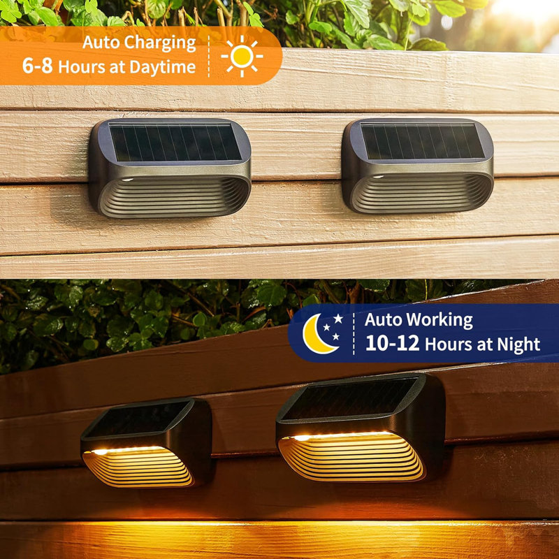 Multicolor Low Voltage Solar Powered LED Step Light Kit