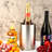 Wine Chiller Bucket Stainless Steel Wine Chiller Bottles For 750 Ml Insulated Double Layer Bucket Cooler For Parties Bar(9 Pcs)