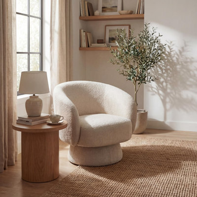 Upholstered Fabric Accent Chair